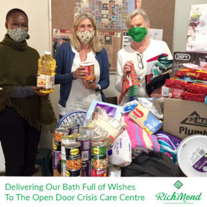 Delivering Our Bath Full of Wishes To The Open Door Crisis Care Centre.