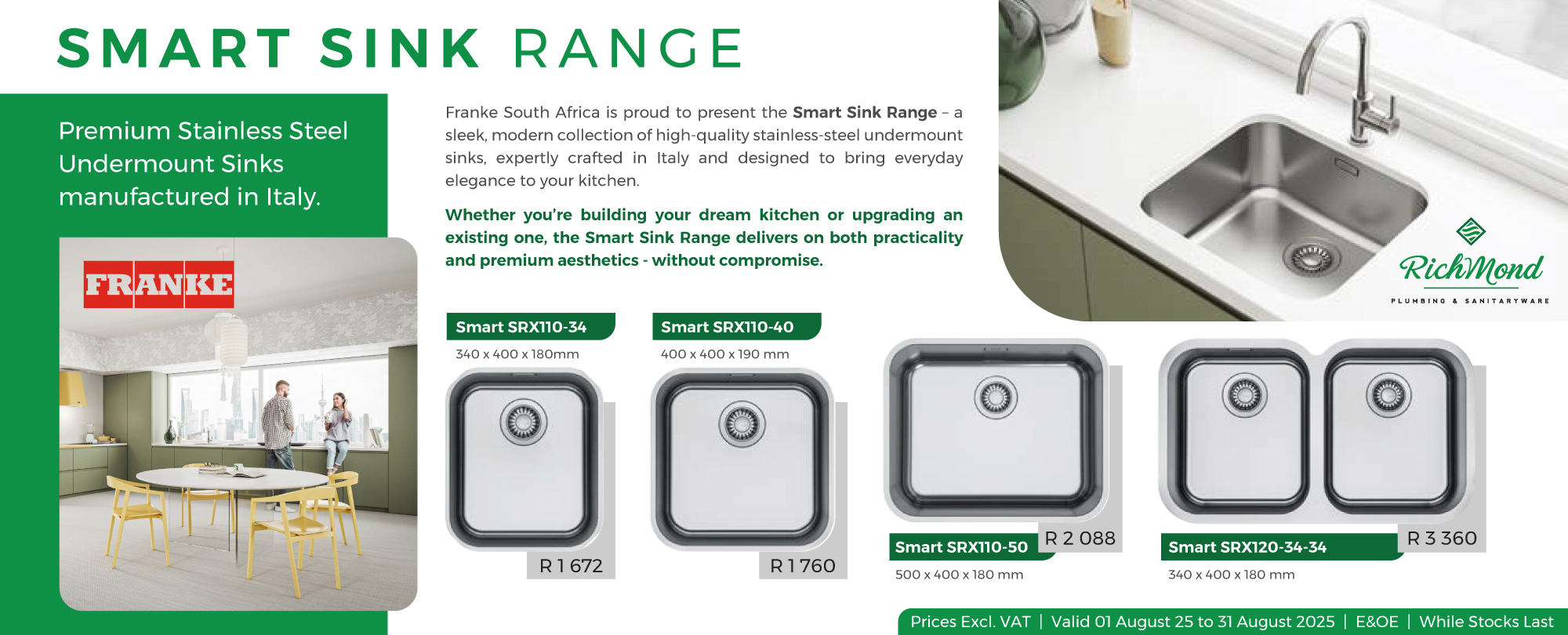 Richmond Specials | Franke | Smart Sink Range