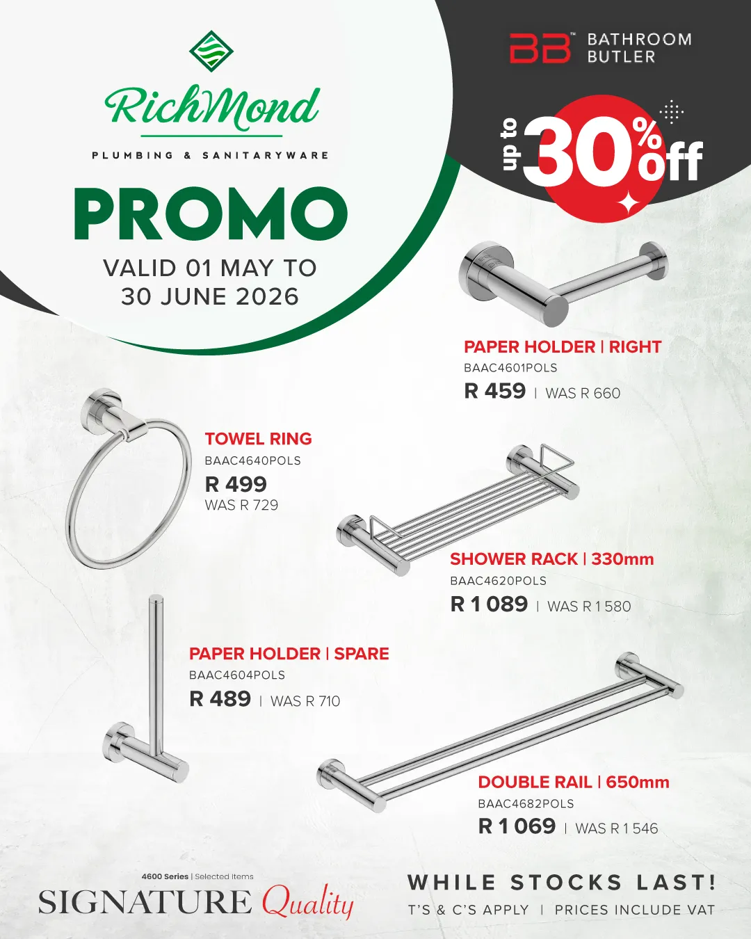 Richmond Group | Cobra Promotion | Seine Round Raised Basin Mixer