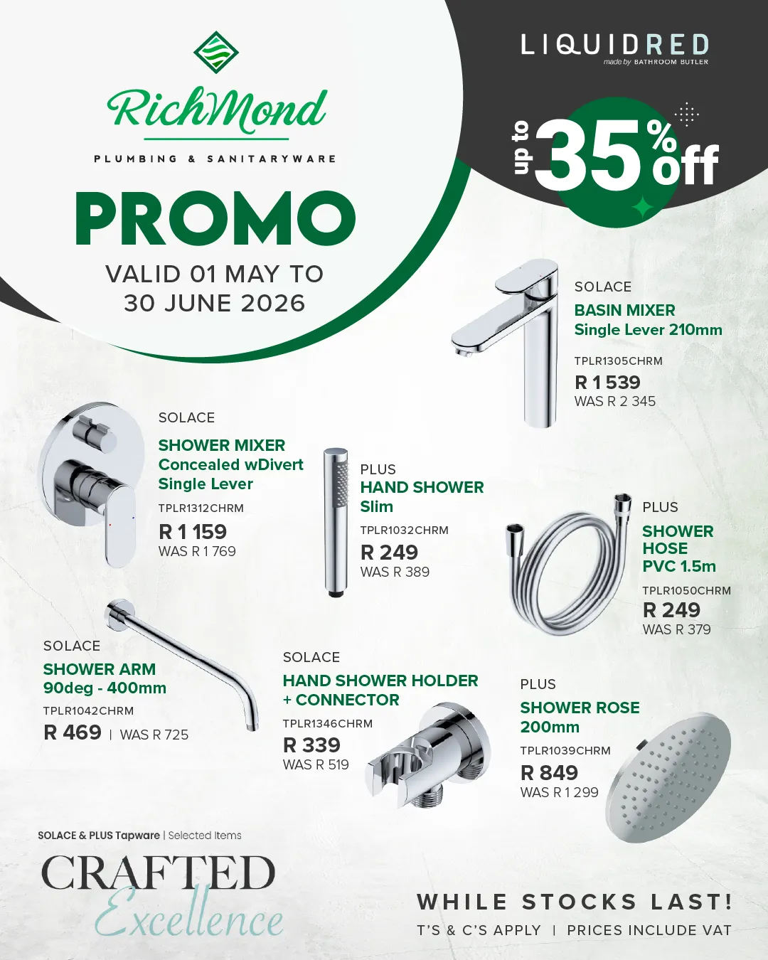 Richmond Group | Cobra Promotion | Seine Round Raised Basin Mixer