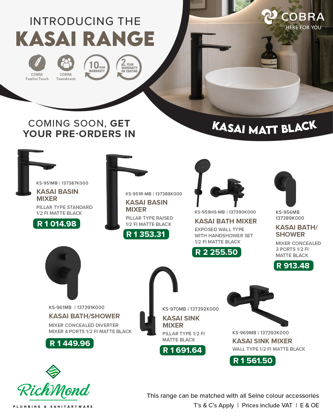 Richmond Group | Cobra Promotion | Seine Round Bath and Shower Mixer