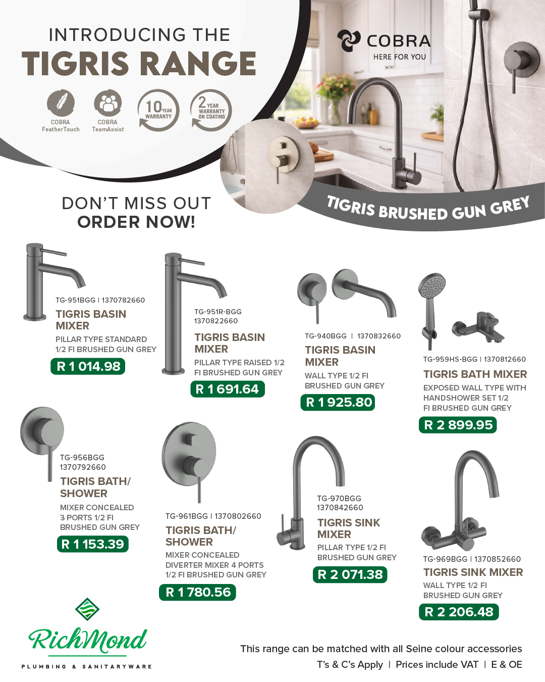 Richmond Group | Cobra Promotion | Seine Round Bath and Shower Mixer