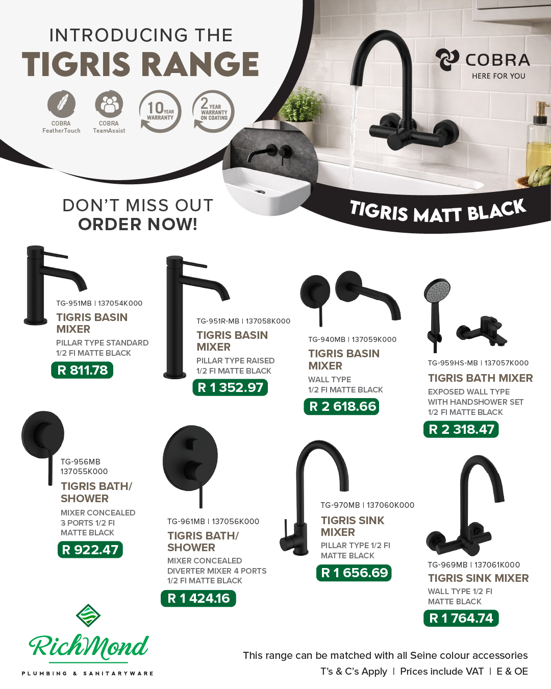 Richmond Group | Cobra Promotion | Seine Round Bath and Shower Mixer