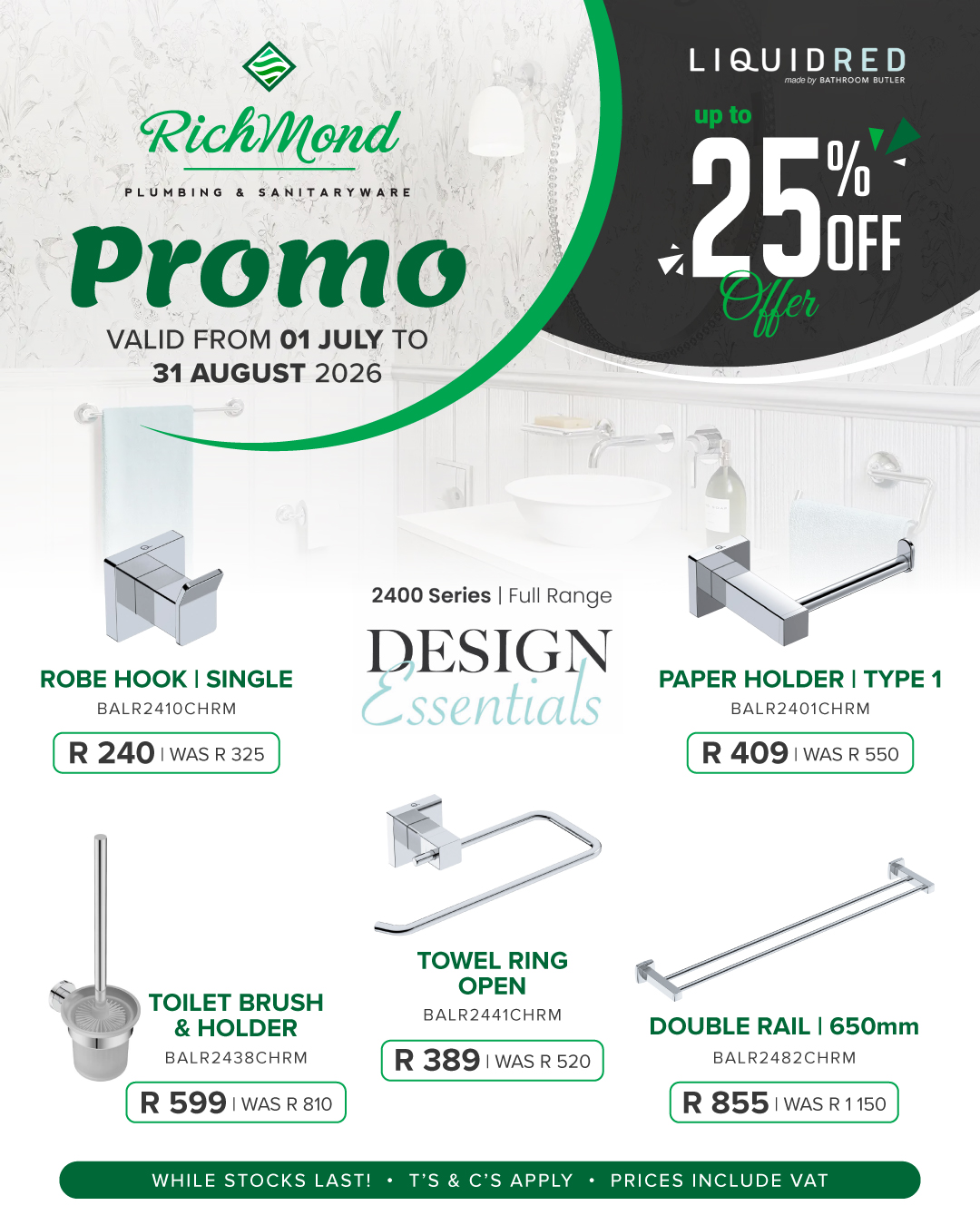 Richmond Group |  July to August Specials