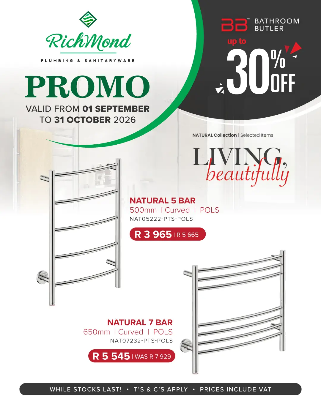 Richmond Group | Sept to Oct Specials | Bathroom Butler